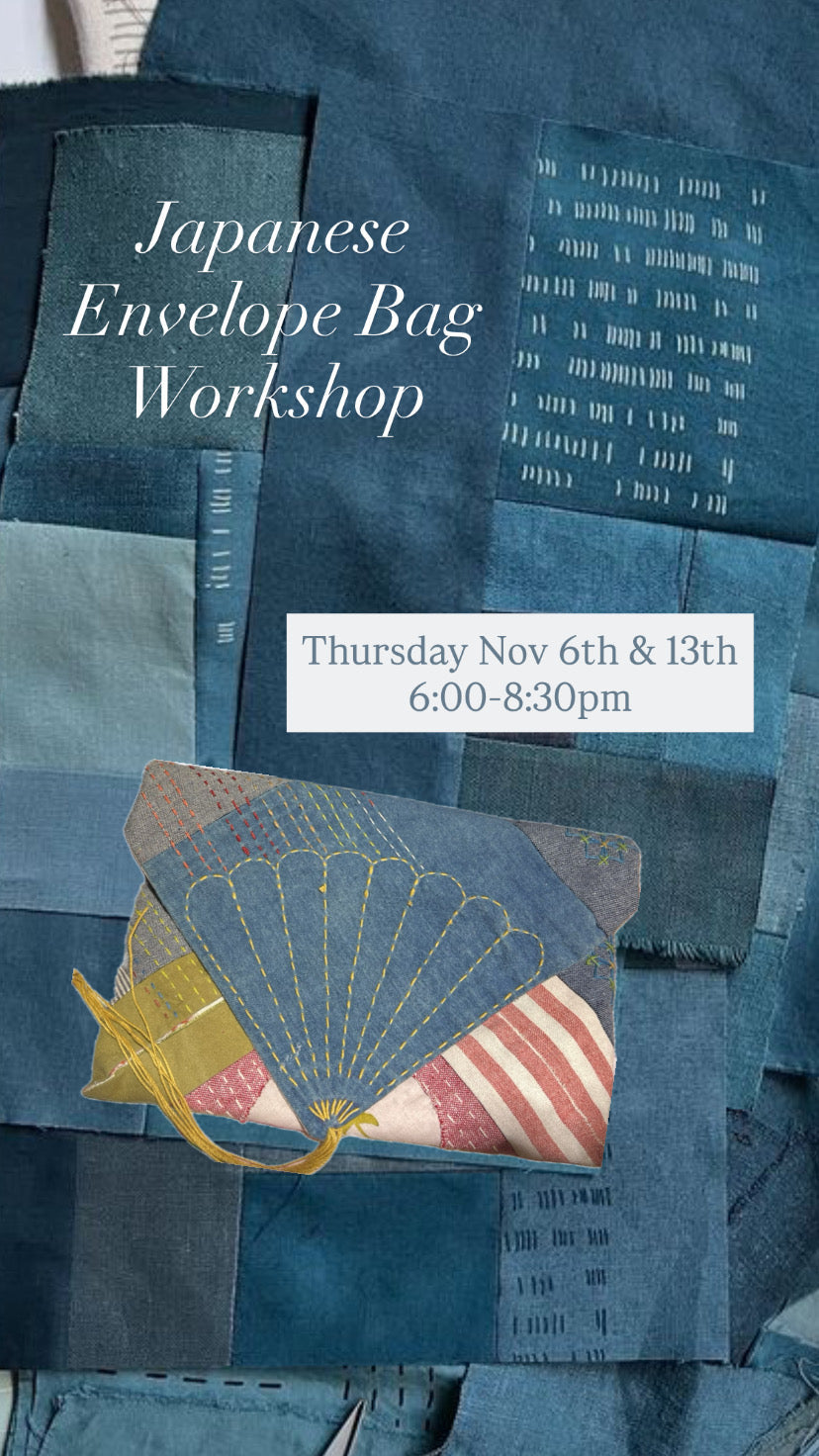 Sashiko Workshop : Fabric Envelope Bag