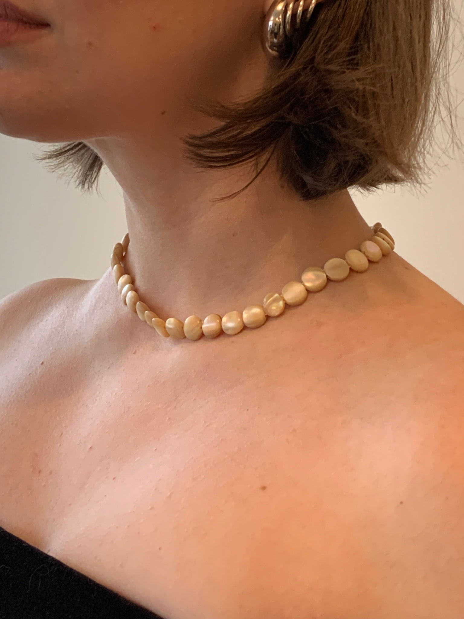 Antique mother of pearl necklace