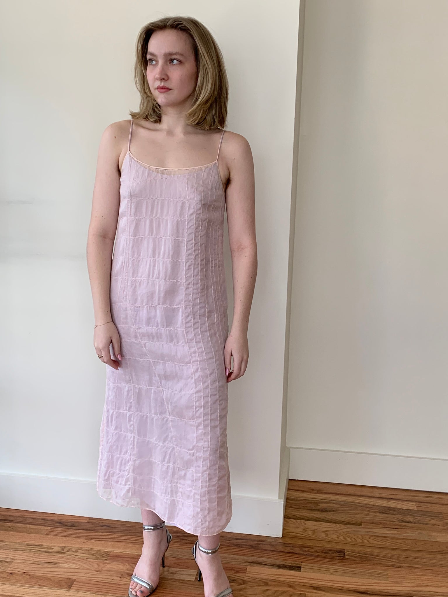 DKNY silk slip dress