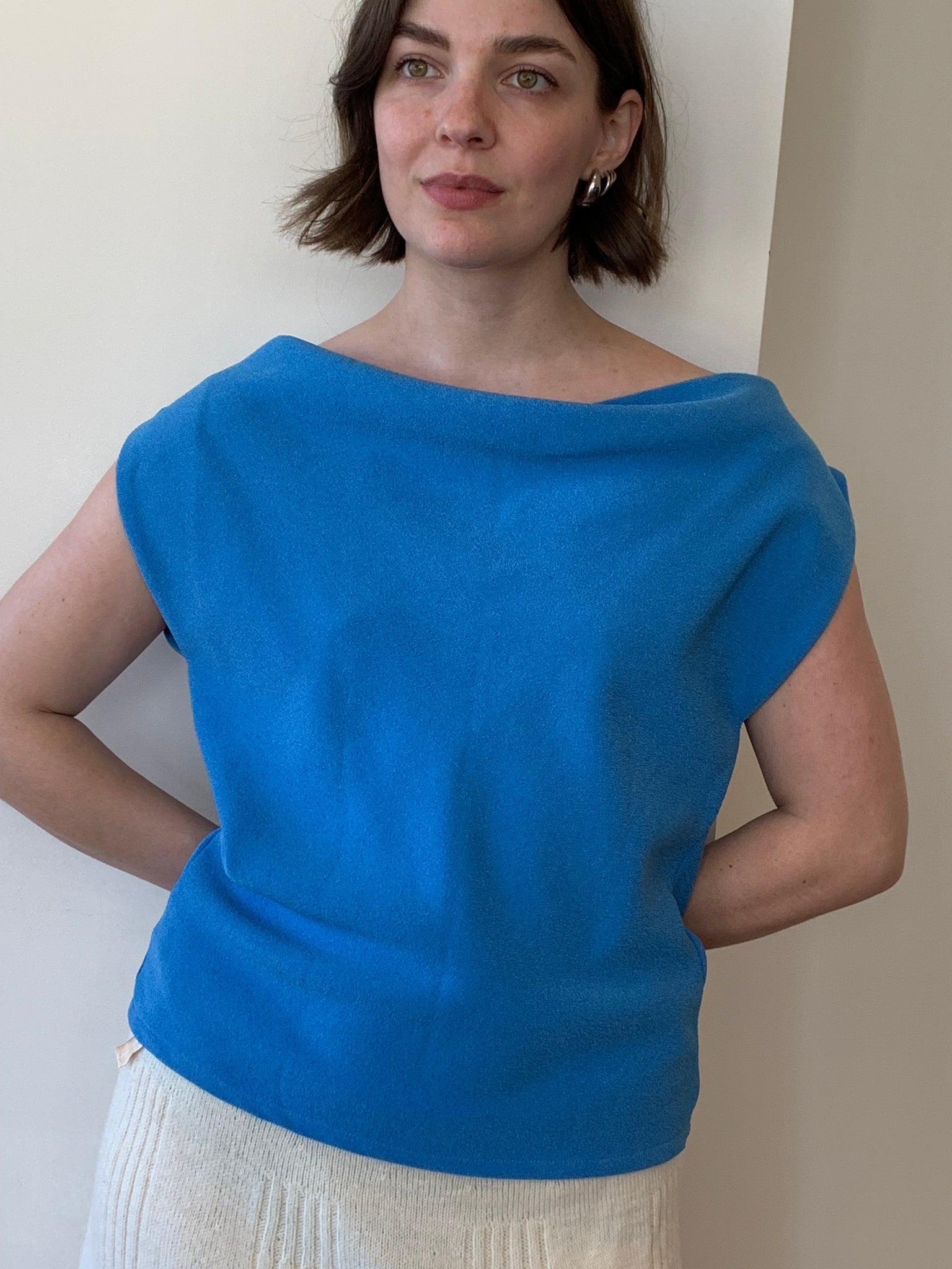 Paris Georgia cowl neck top