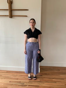 Black bias beaded evening bag