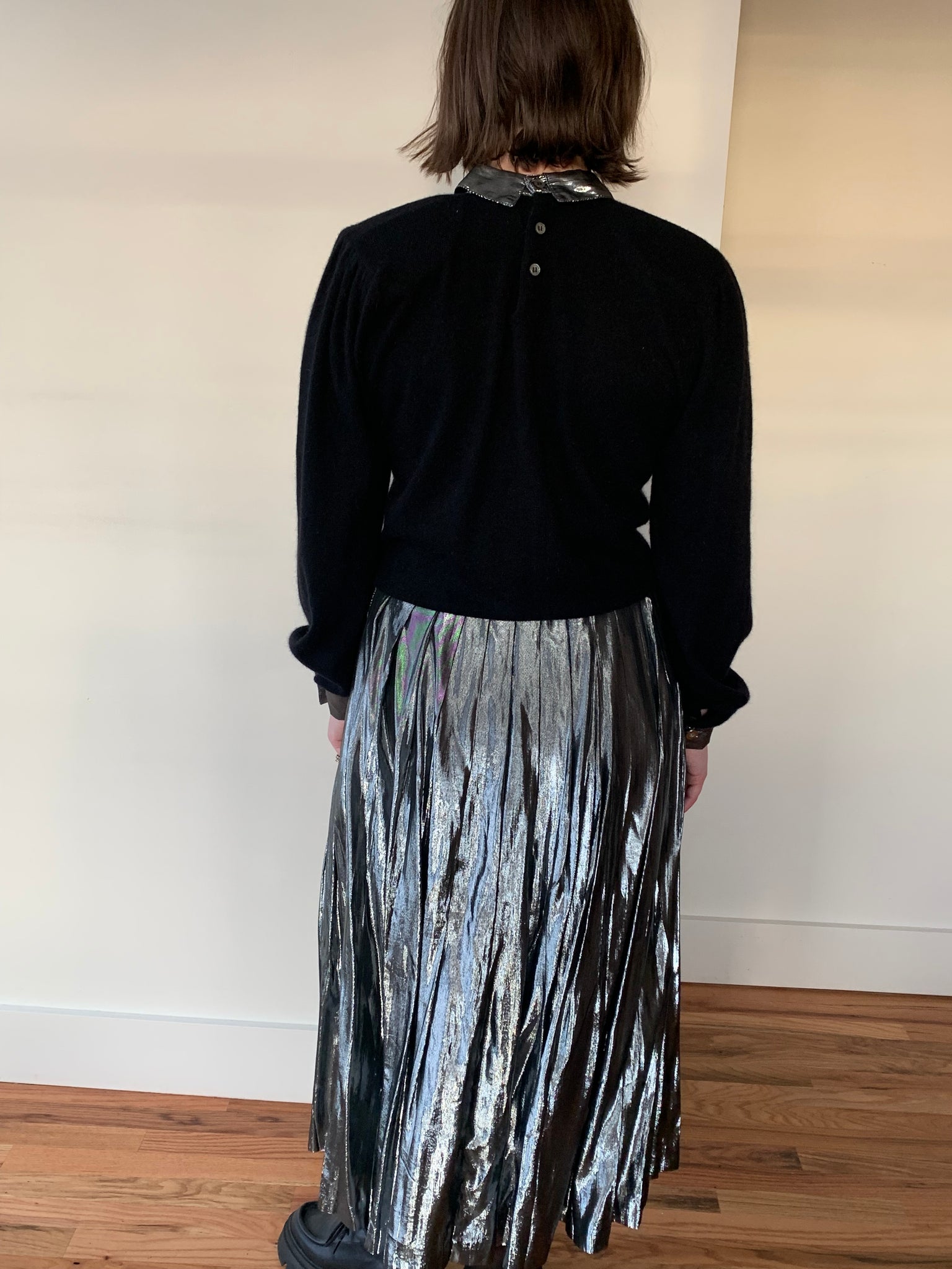 Silver lamé wool set