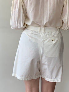 DÔEN cream trouser shorts