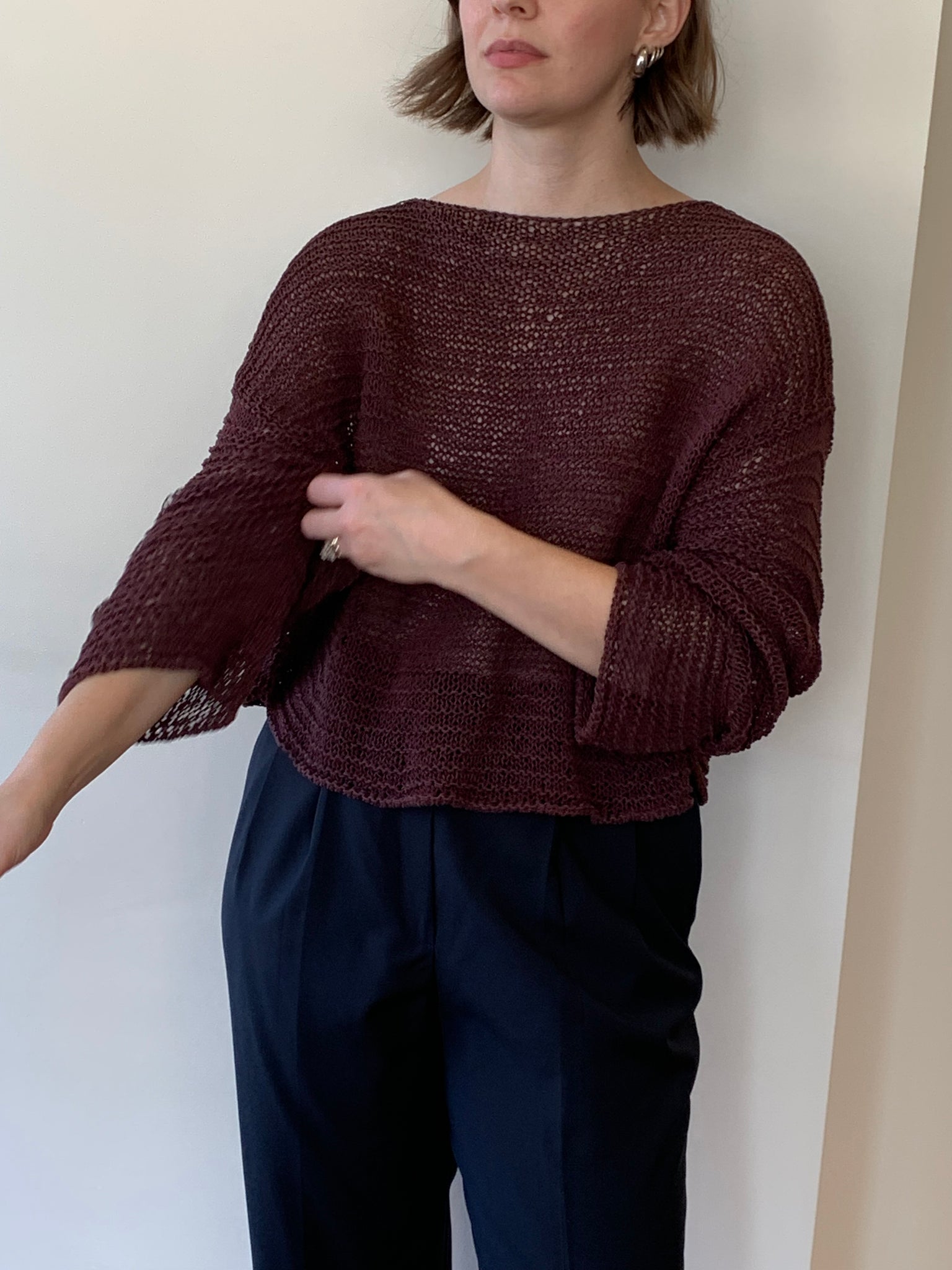 sarah pacini crochet sweater