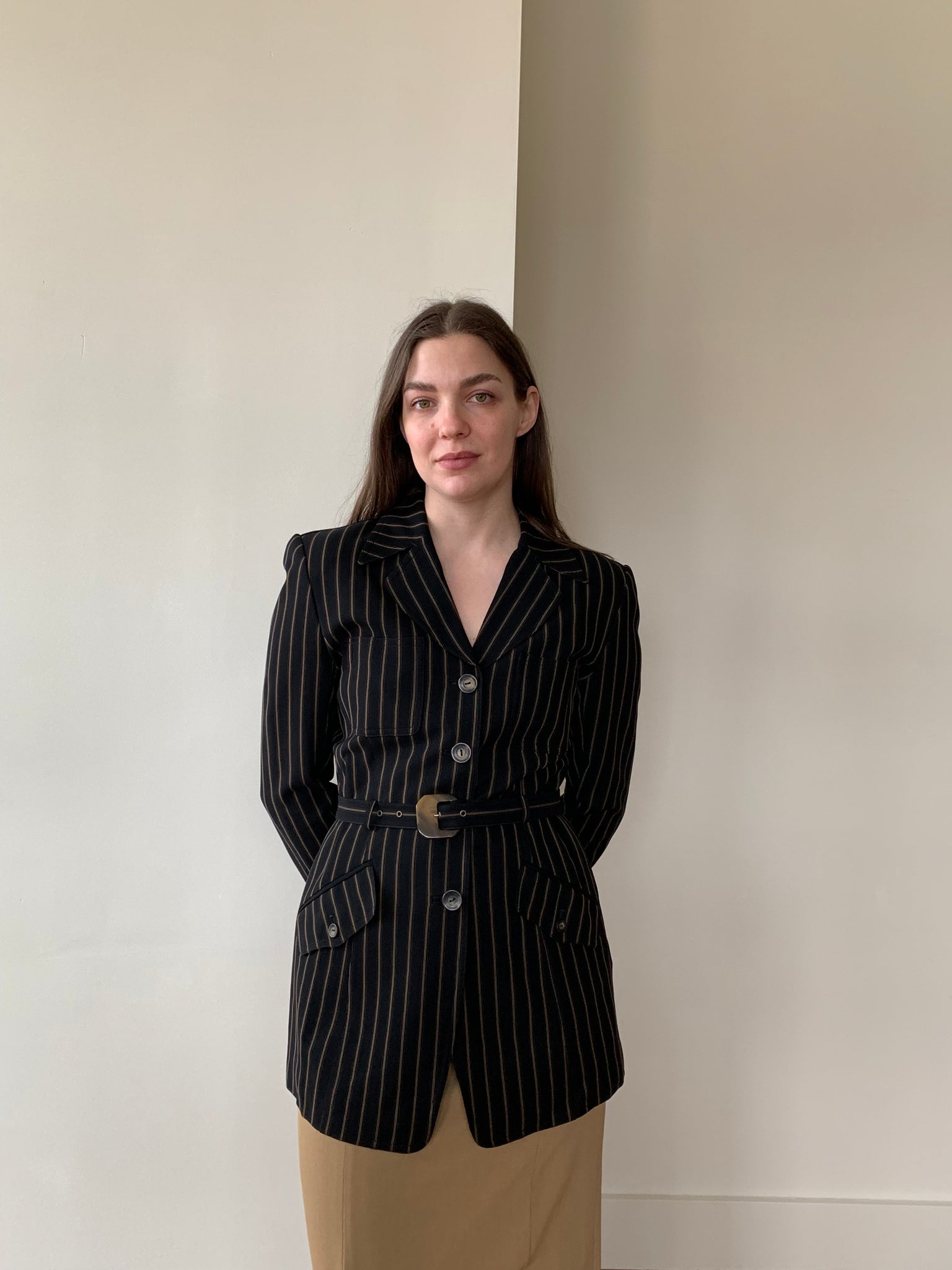 90s Dana Buchman pinstripe blazer