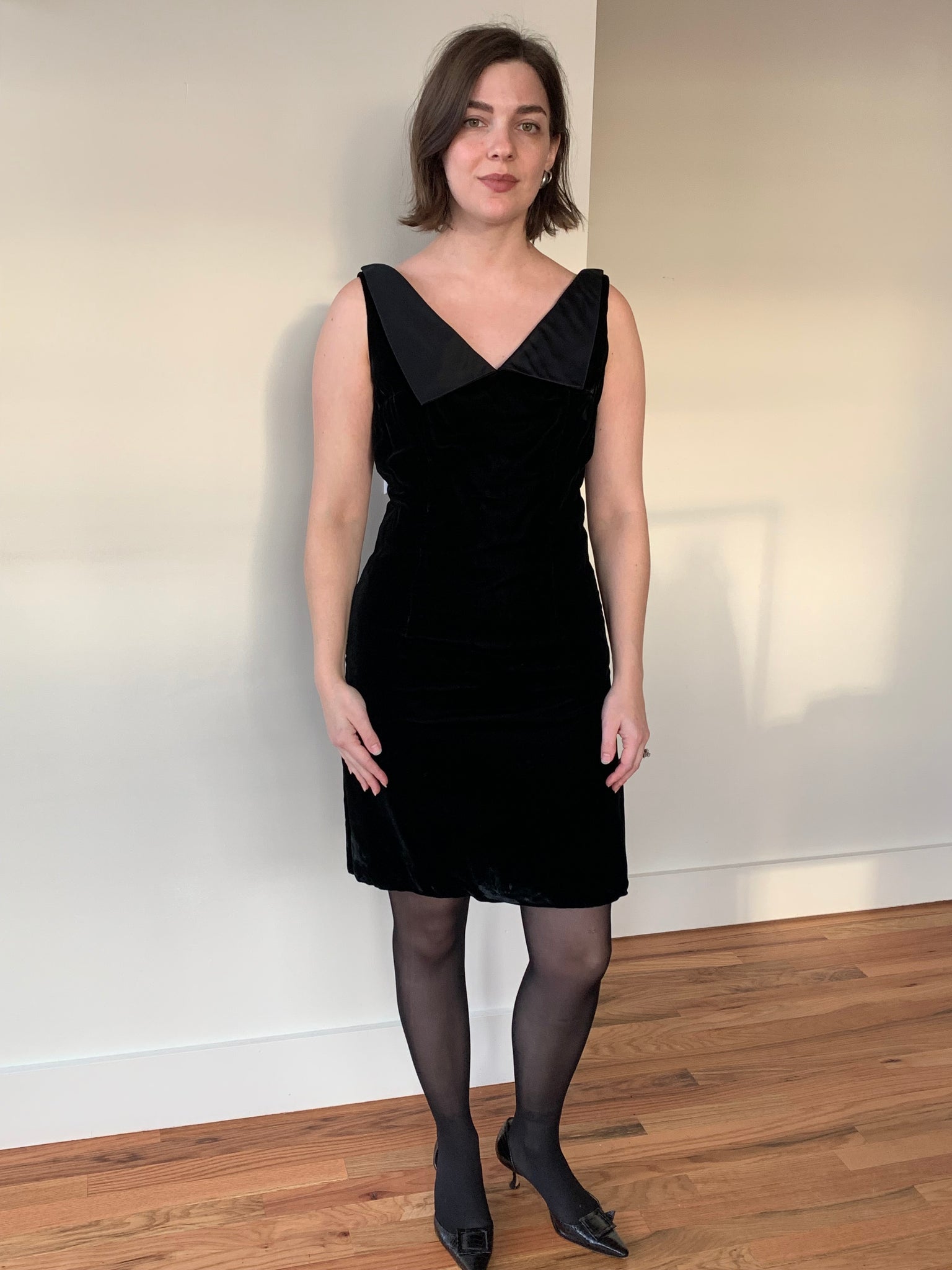 1960s velvet cocktail dress