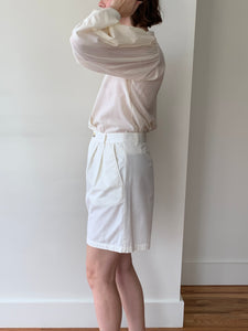 DÔEN cream trouser shorts