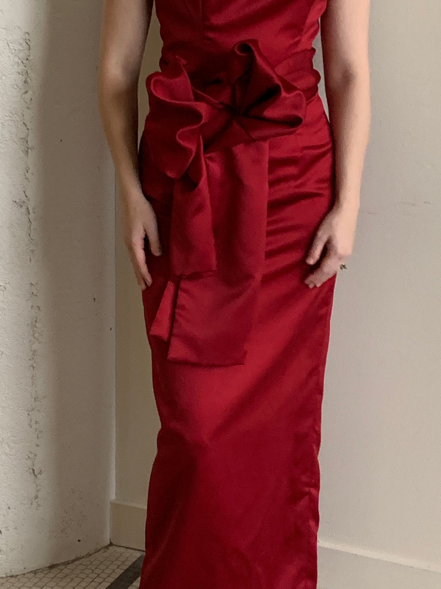 Strapless column dress with shrug