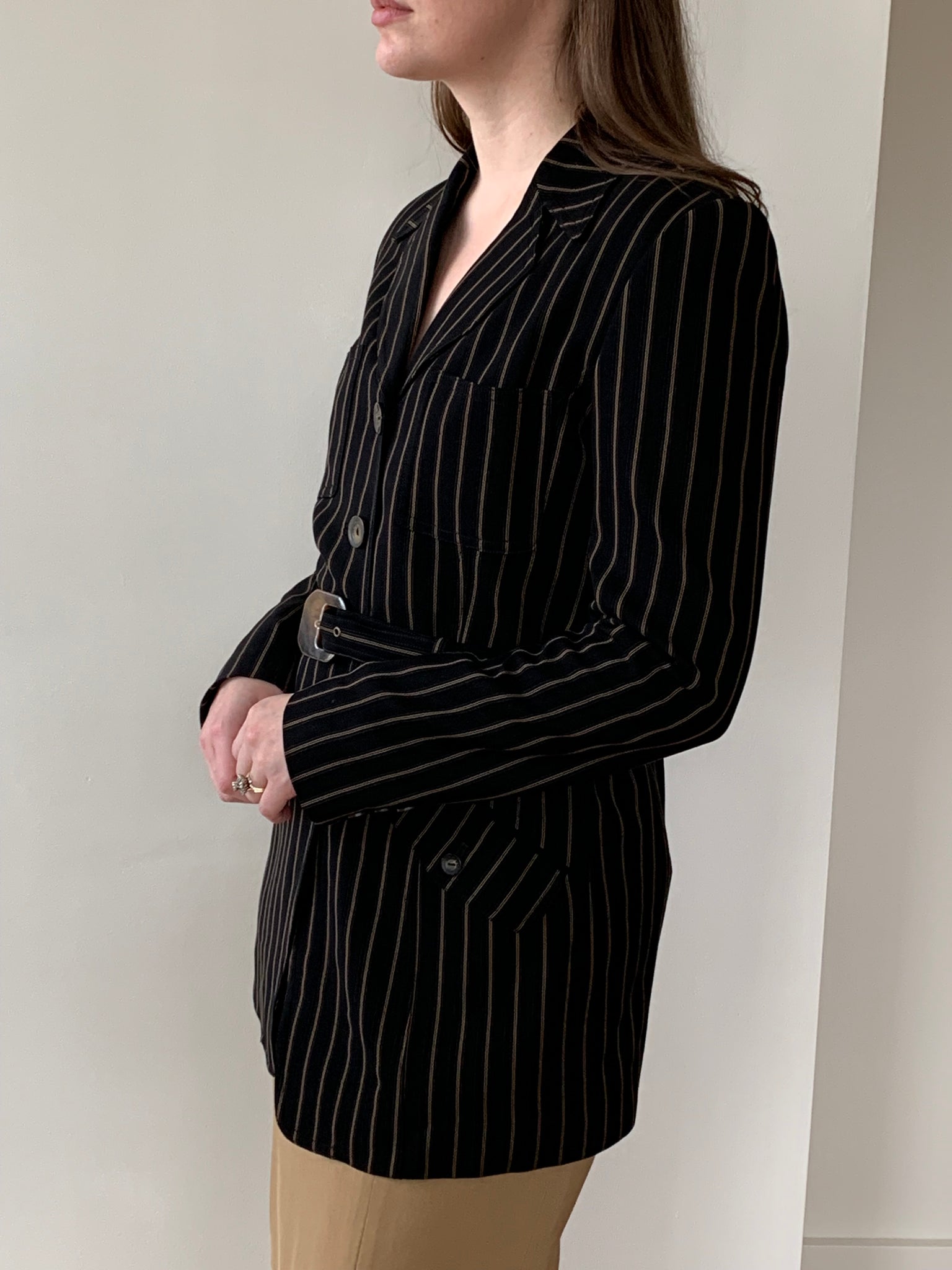 90s Dana Buchman pinstripe blazer