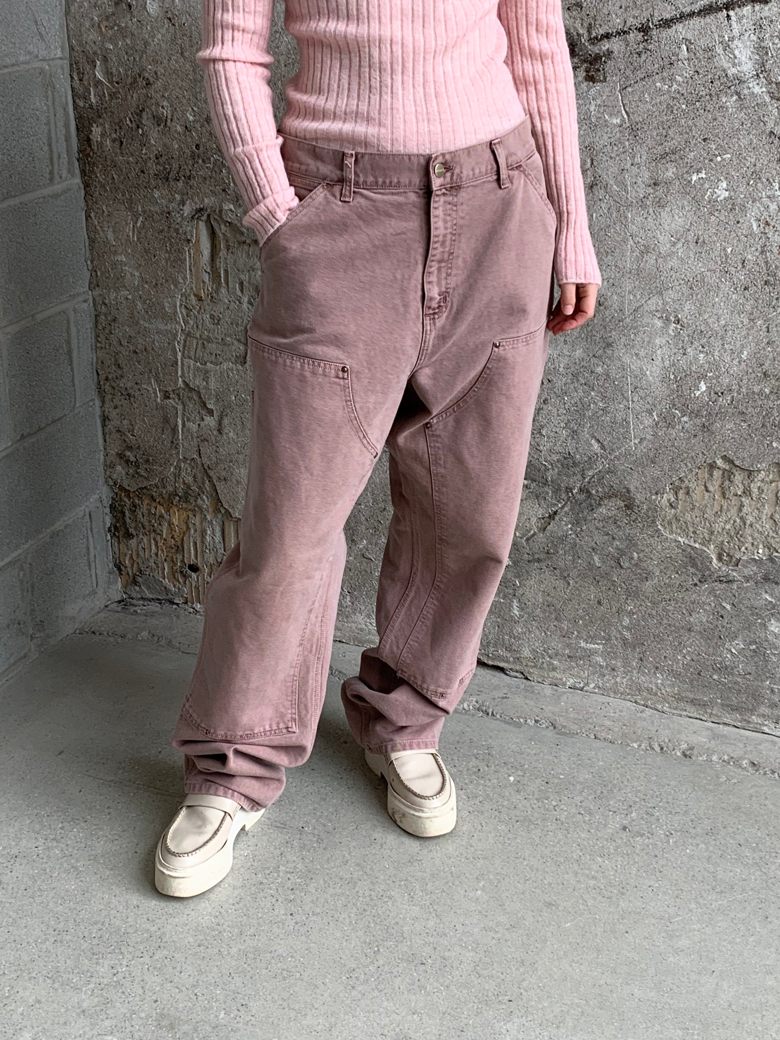 pink Carhartt WIP Double Knee pants