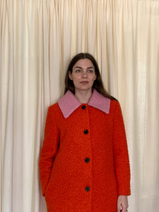 Staud orange boucle coat