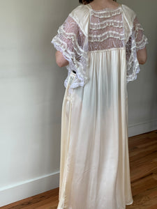 Vintage silk and lace nightgown