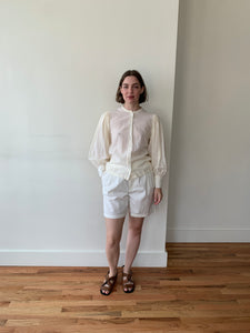 DÔEN gathered sleeve shirt