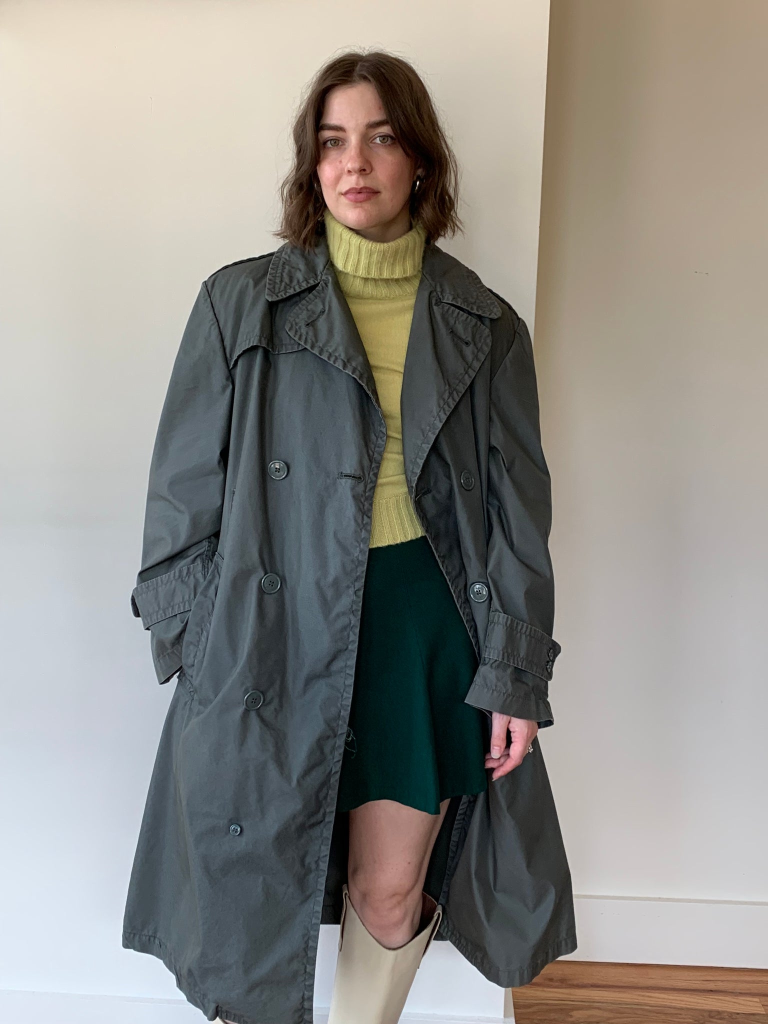 Vintage wool mini skirt
