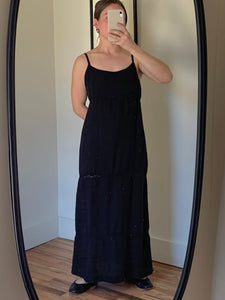 120 Lino black dress