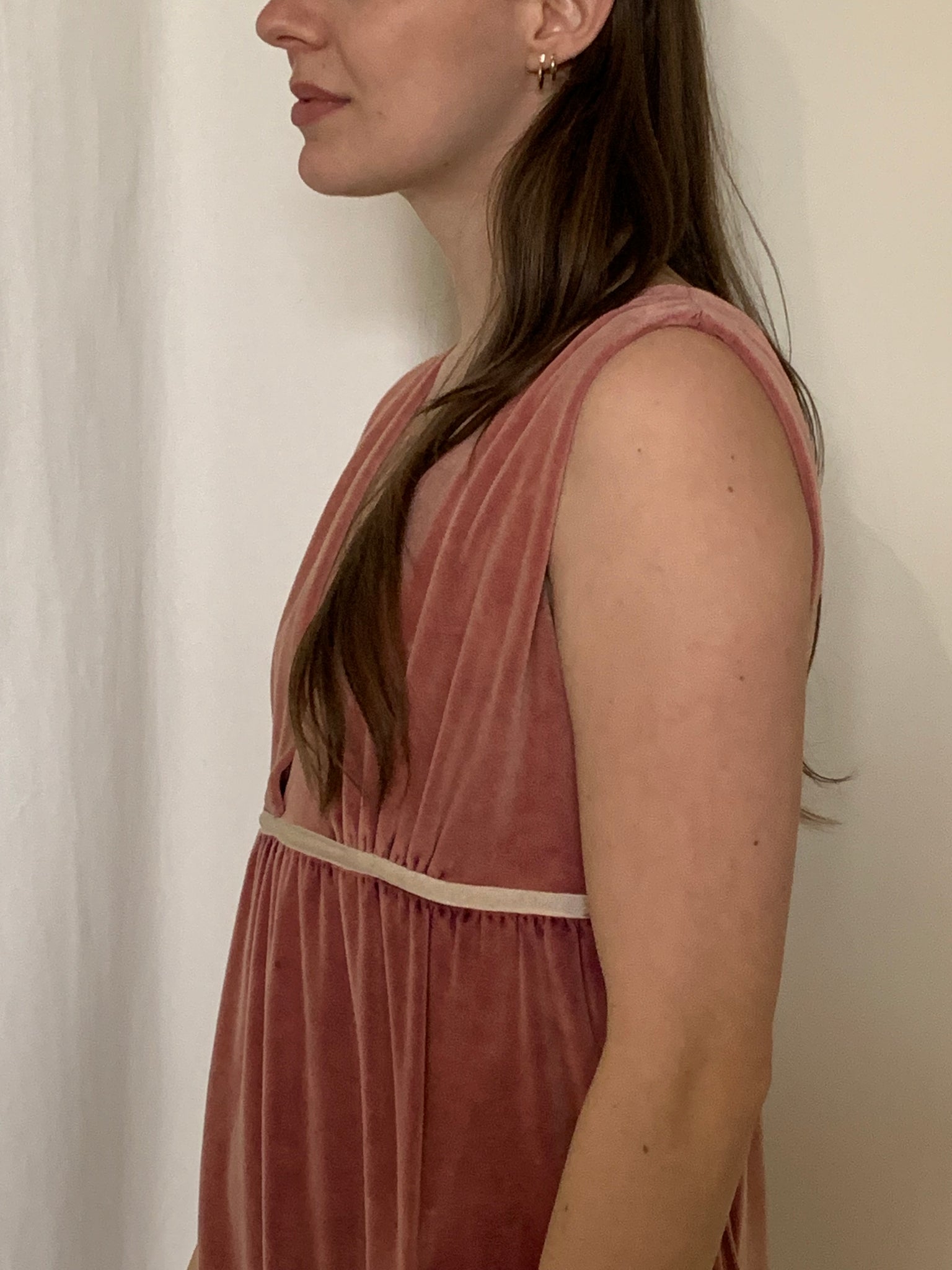 Funky velour bubble hem dress