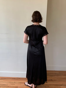 Black vintage lingerie dress