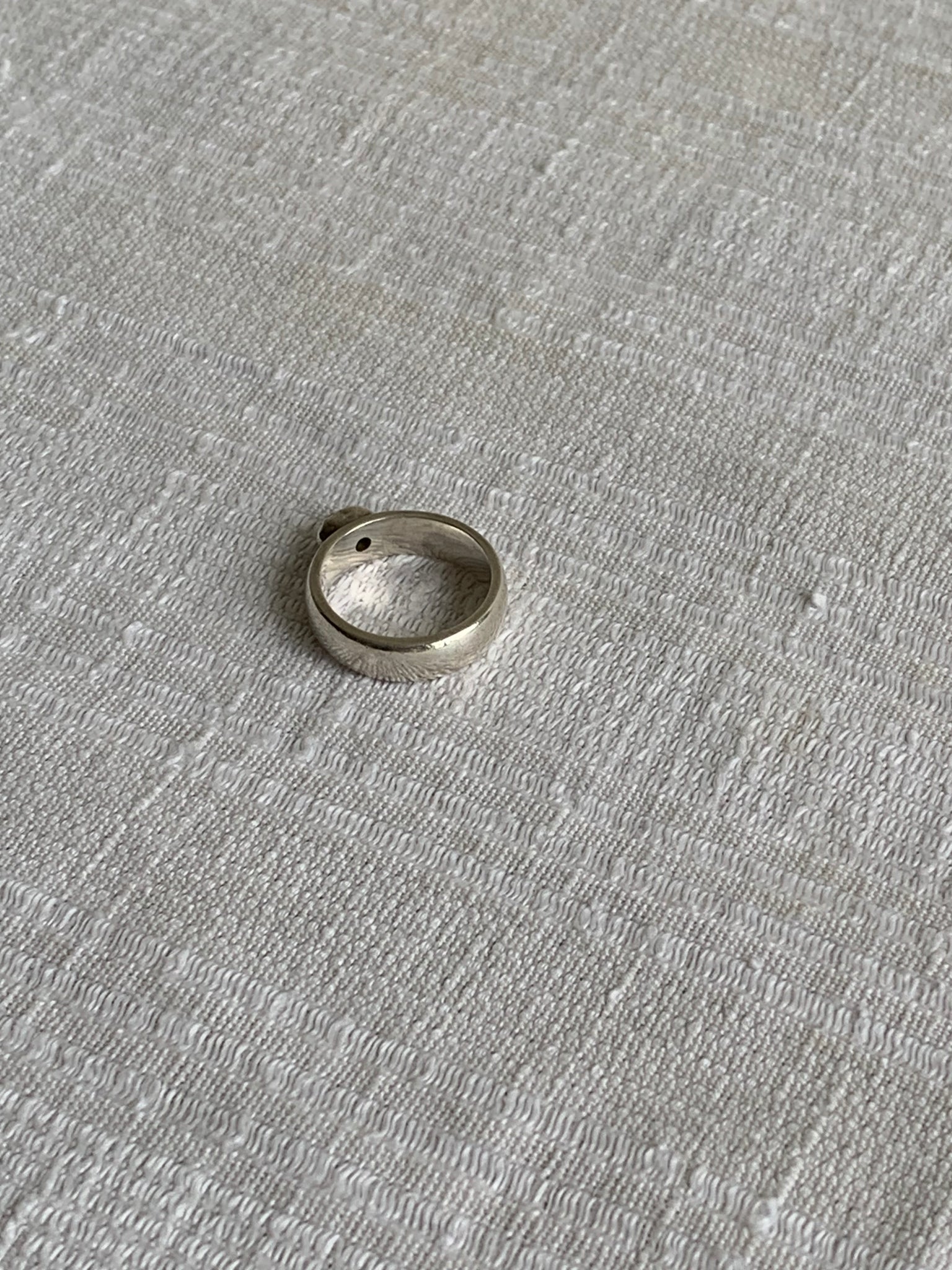Sterling silver ring with garnet