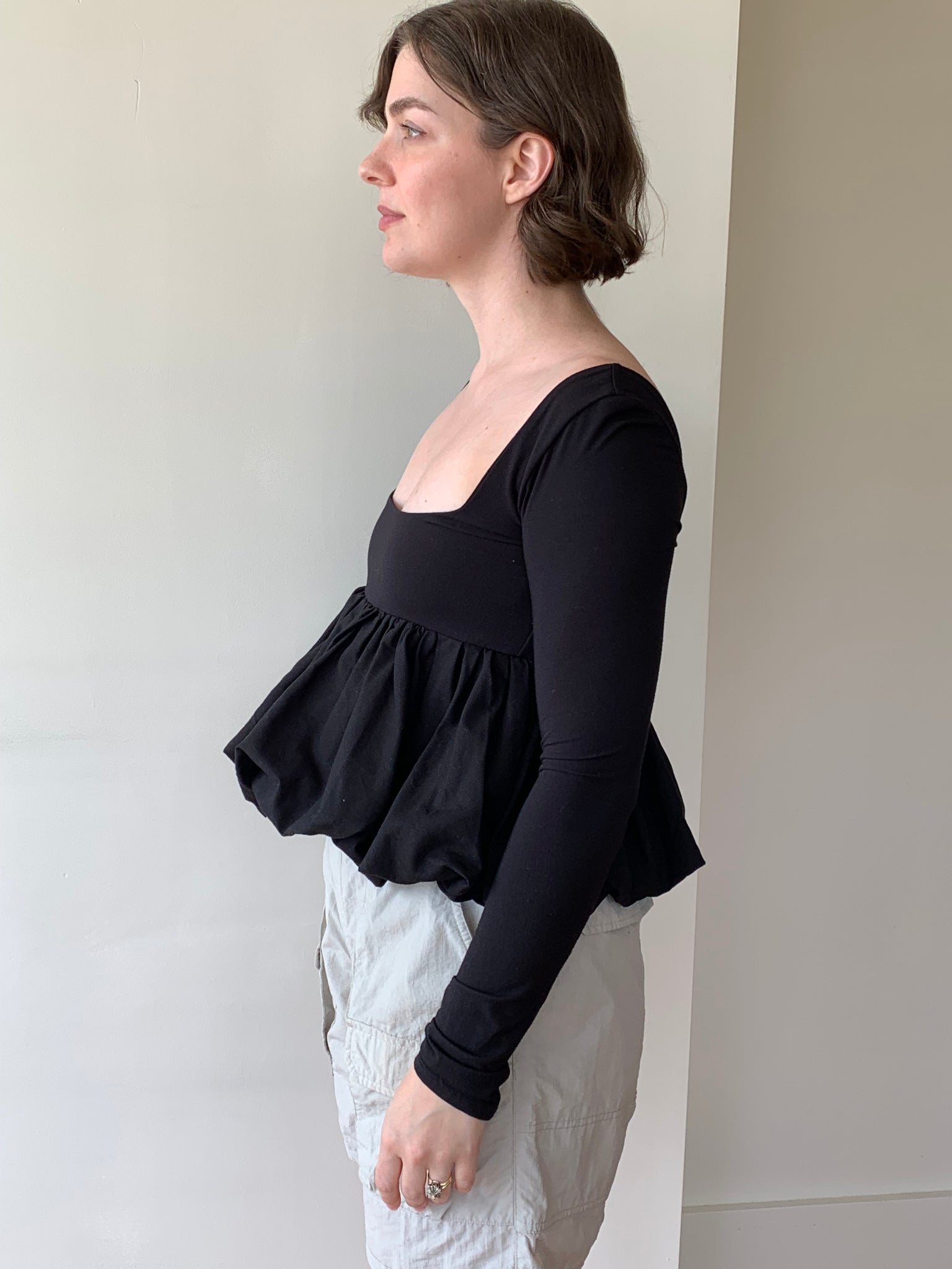 the line by k bubble hem top