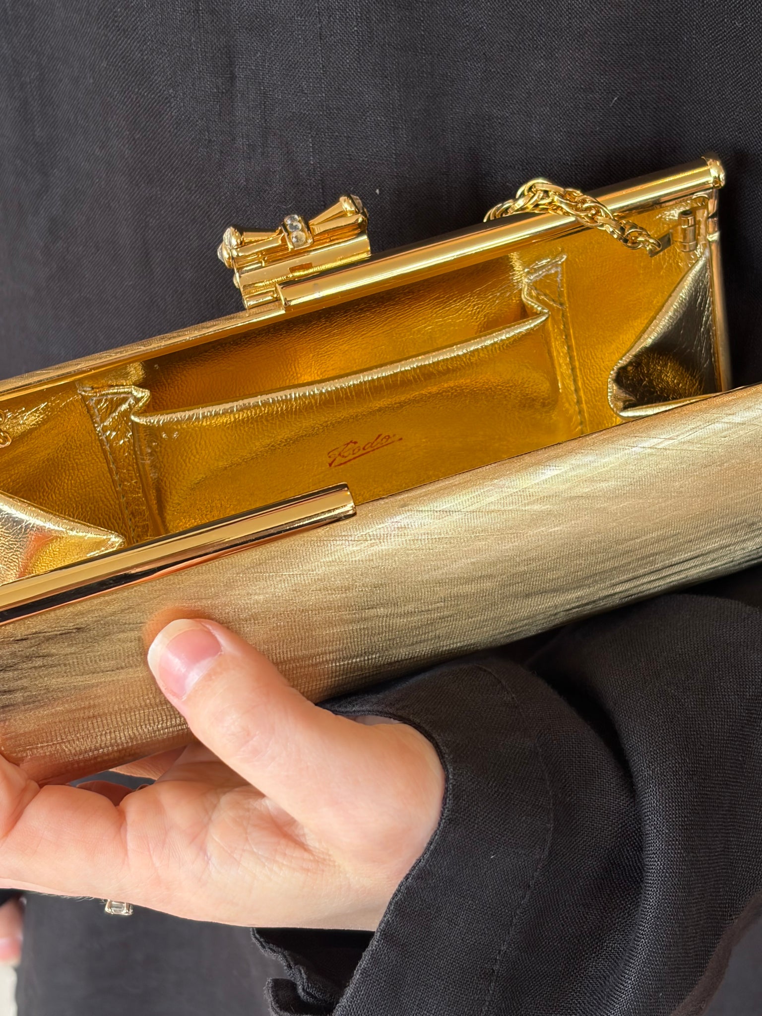 Rodo gold hardcase purse – Boro Detroit