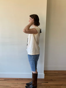1950s lace tunic top