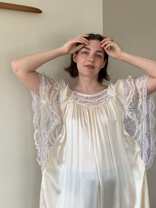 Vintage silk and lace nightgown