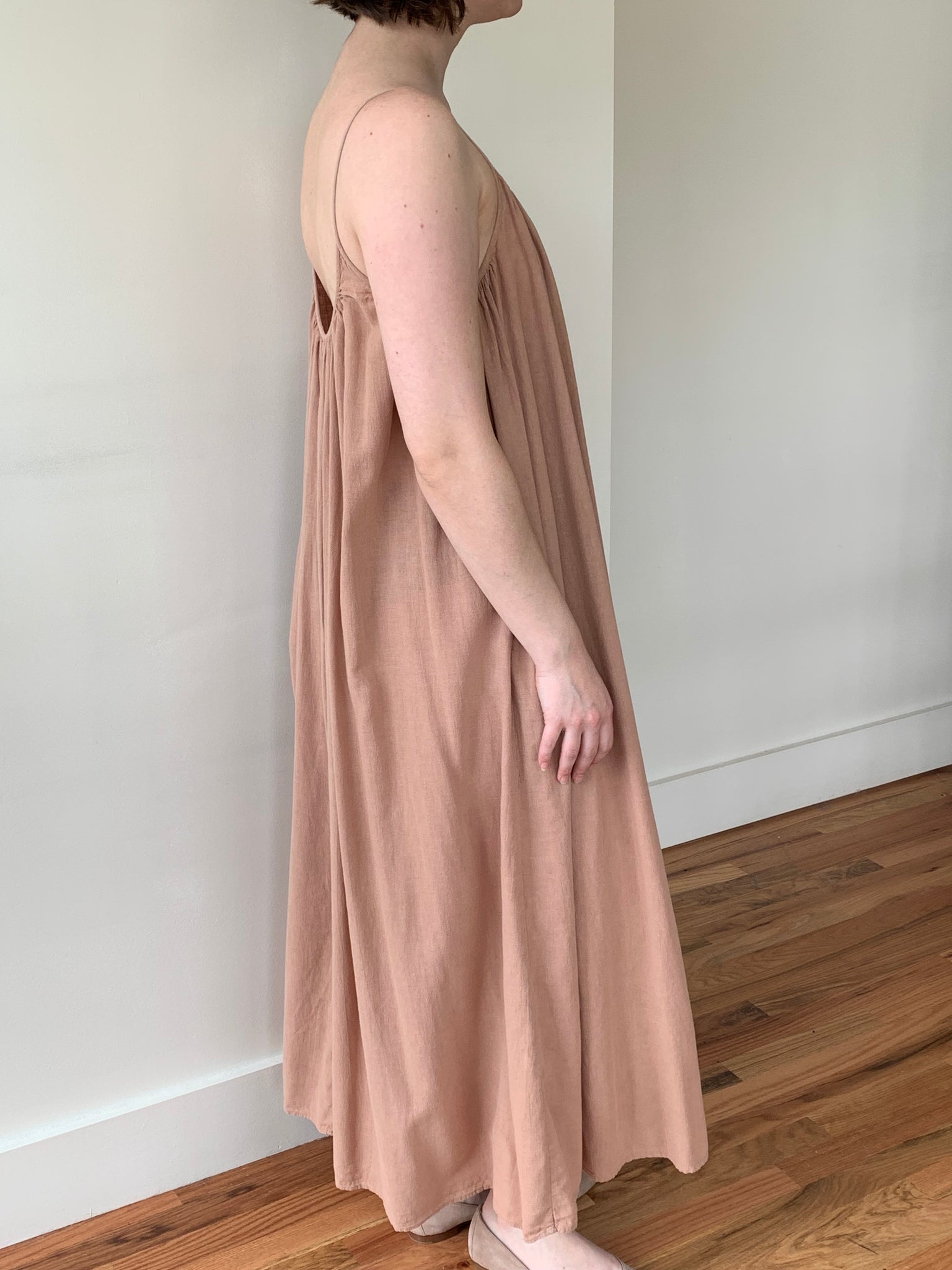 esby natural gathered dress