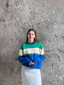 acrylic color block vintage sweater