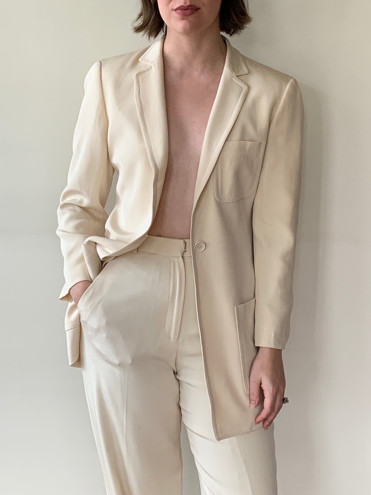Worth silk pant suit