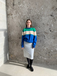 acrylic color block vintage sweater