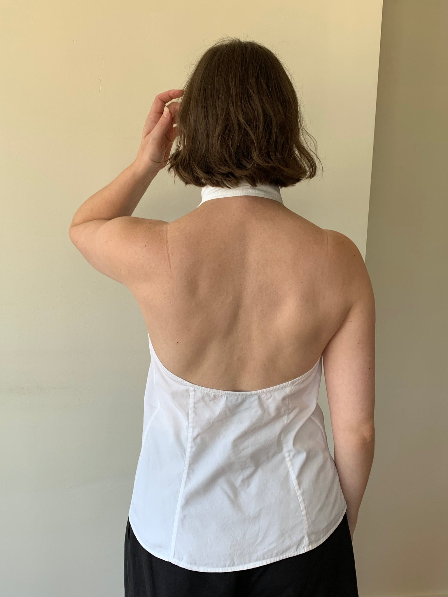 Vintage Ralph Lauren tuxedo halter shirt