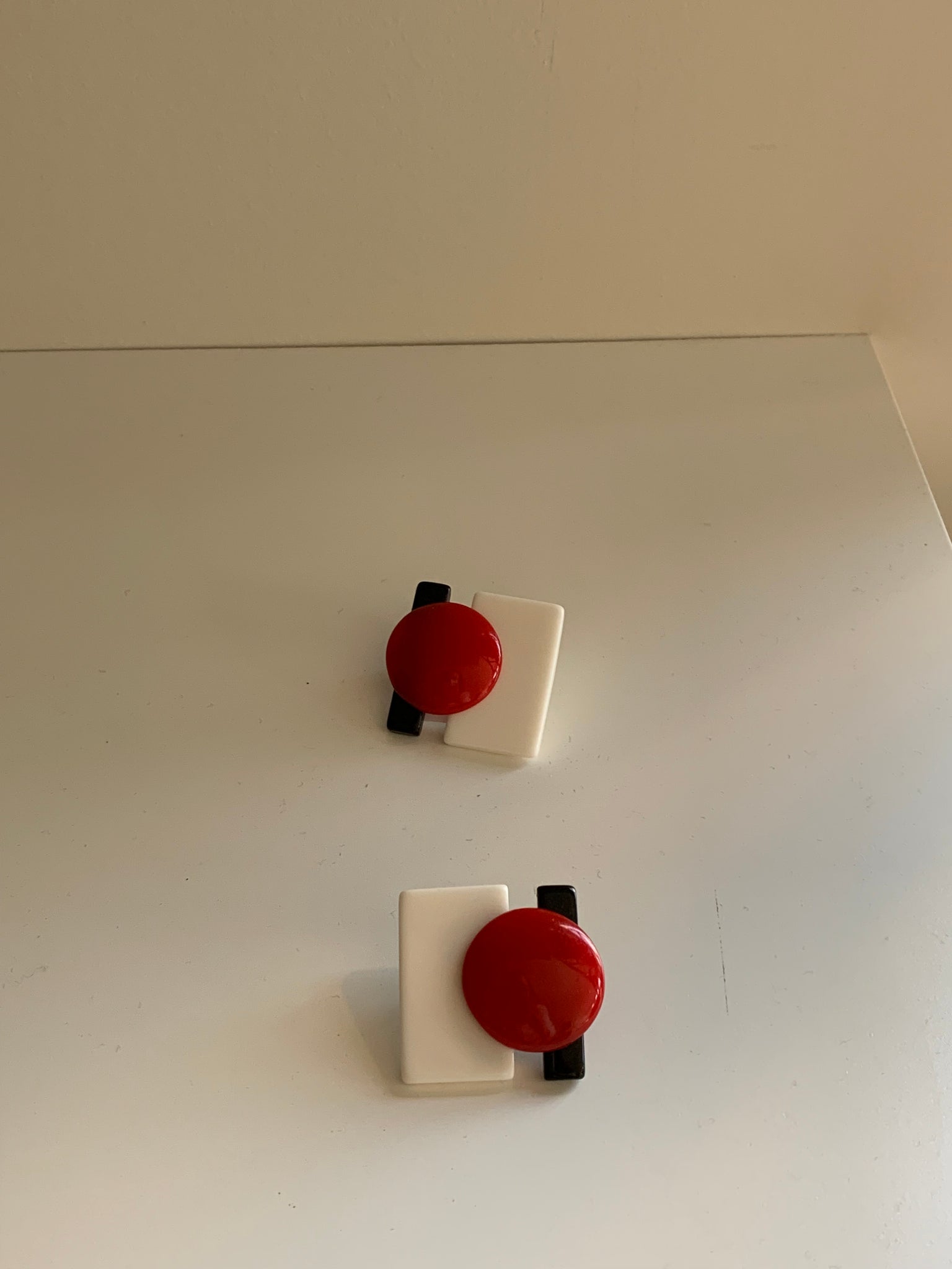 Vintage geometric acrylic earrings