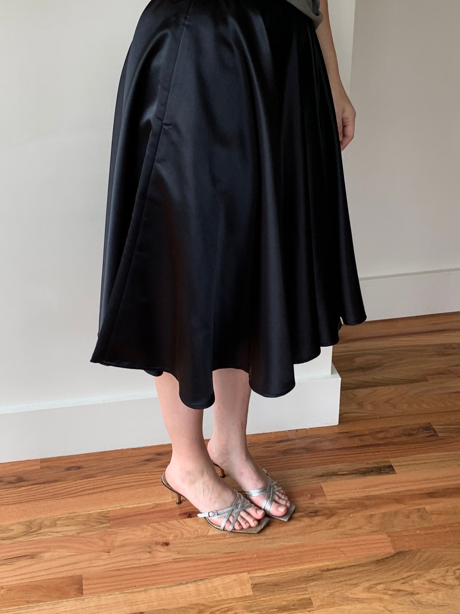 c’est simone satin circle skirt