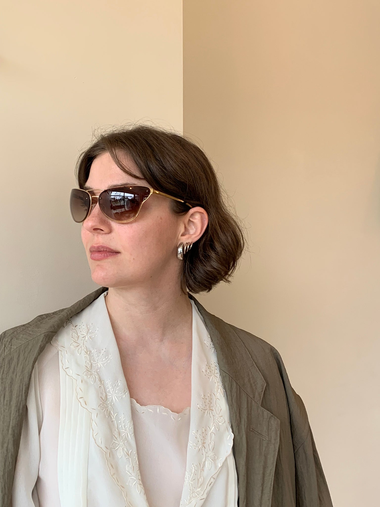Prada metal-rimmed sunglasses