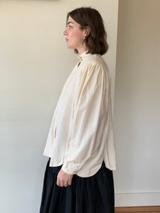 Vintage silk pleated shirt