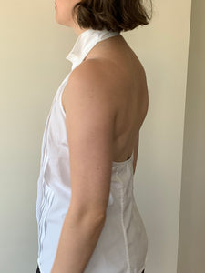 Vintage Ralph Lauren tuxedo halter shirt