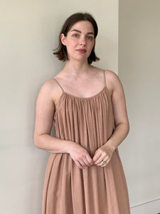 esby natural gathered dress