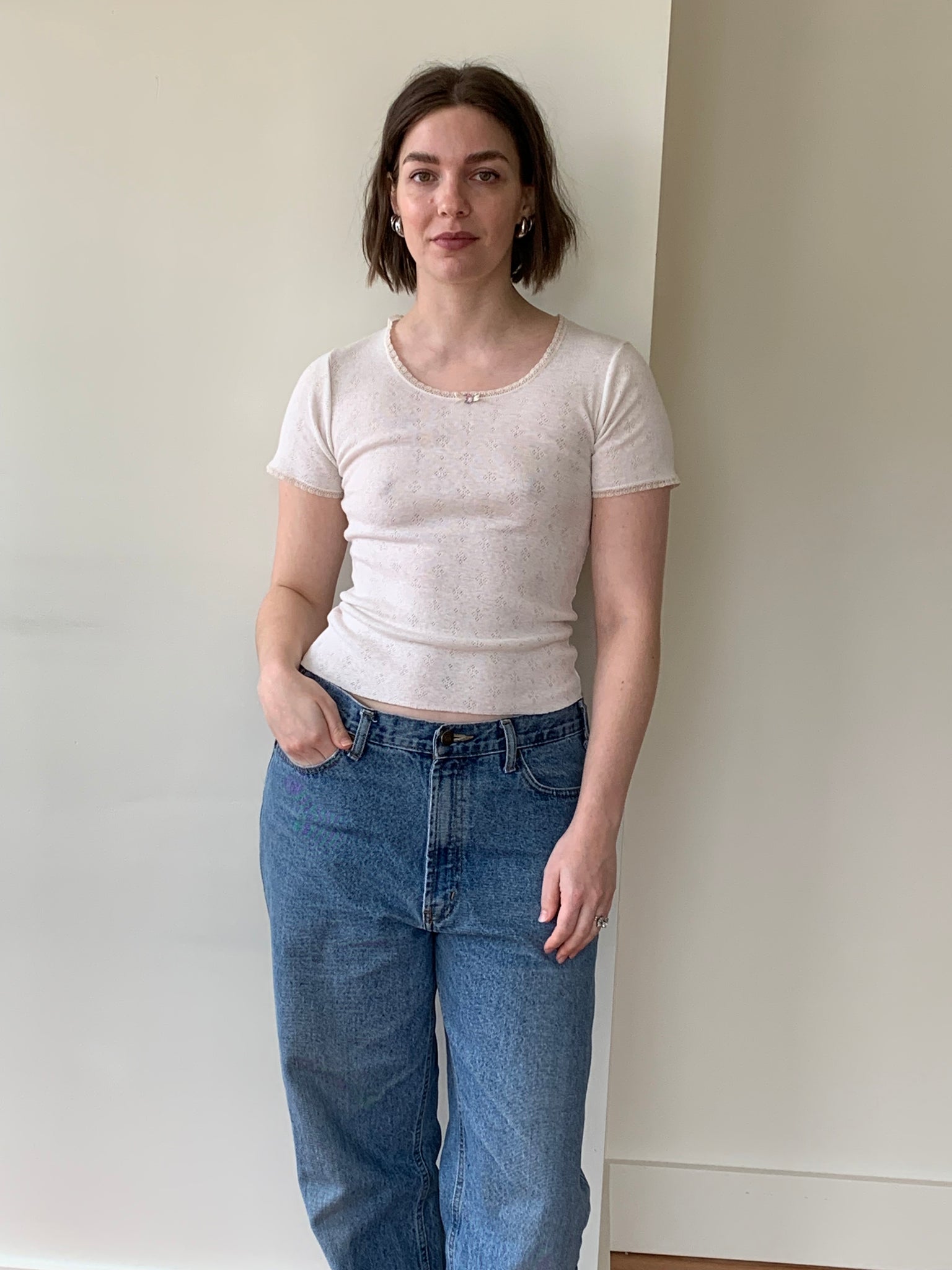 Vintage pointelle undershirt