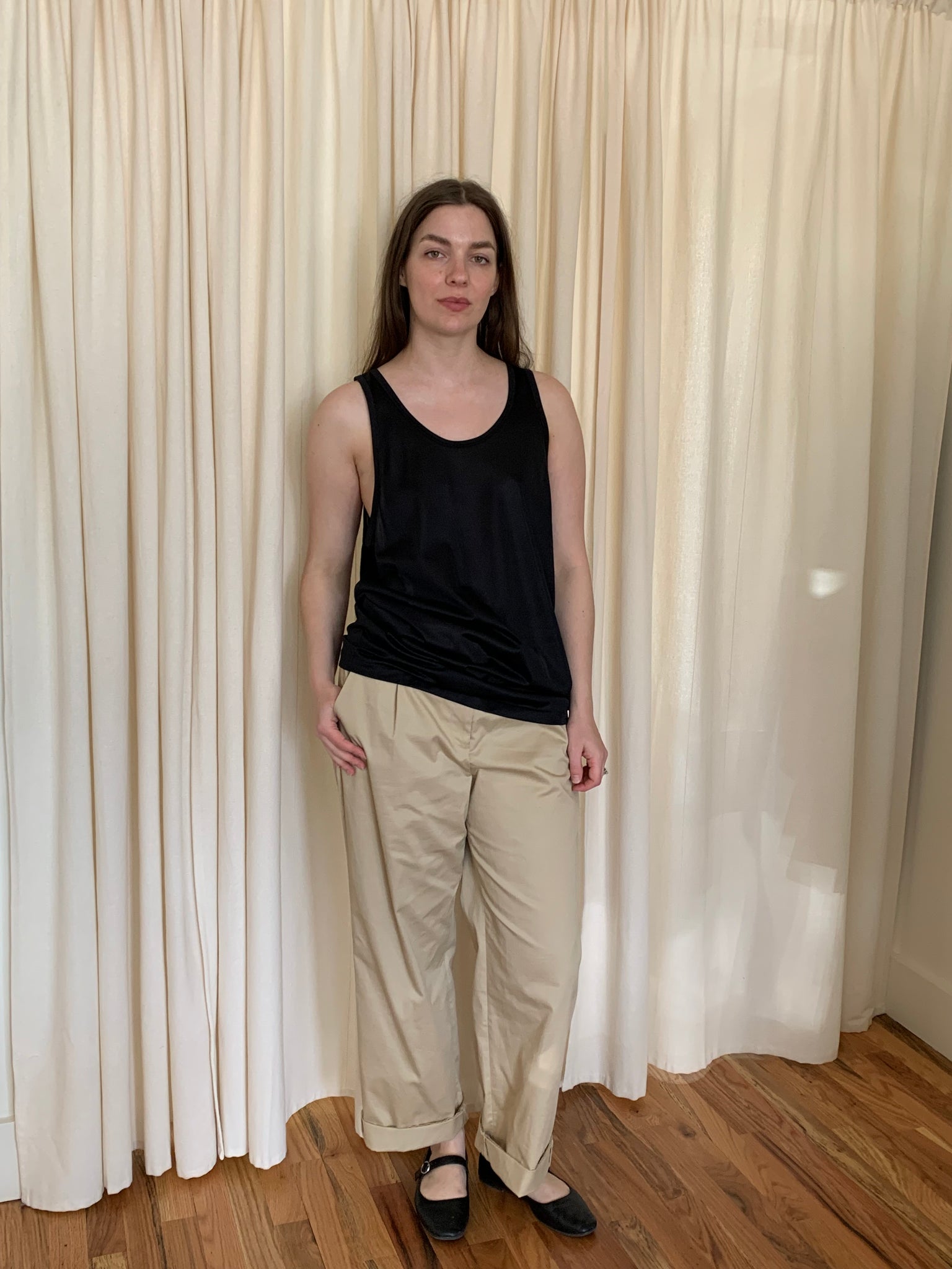 Black sheer vintage tank