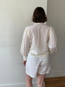 DÔEN gathered sleeve shirt