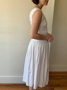 Vintage tuck and crochet dress