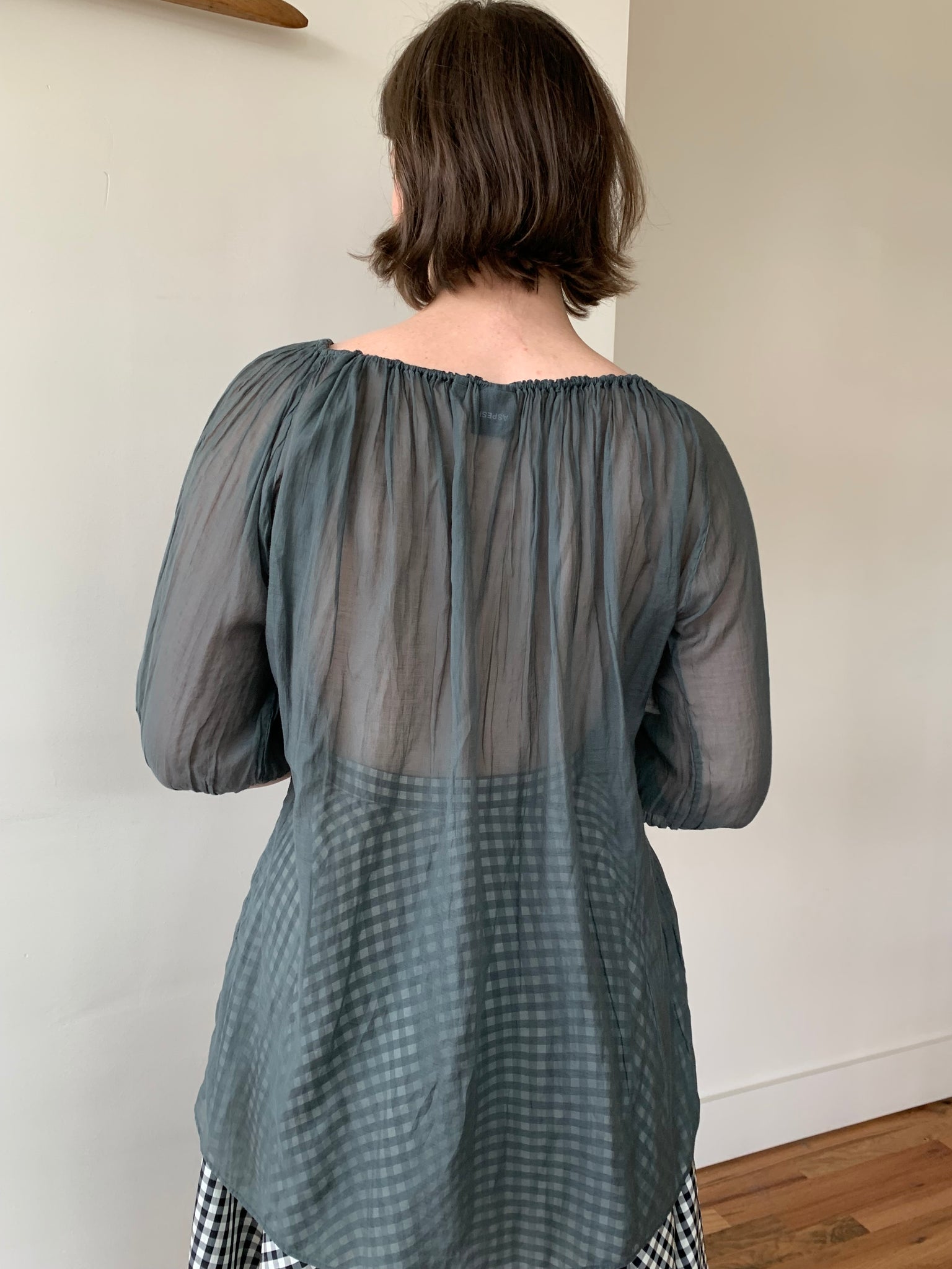 Aspesi sheer tunic top