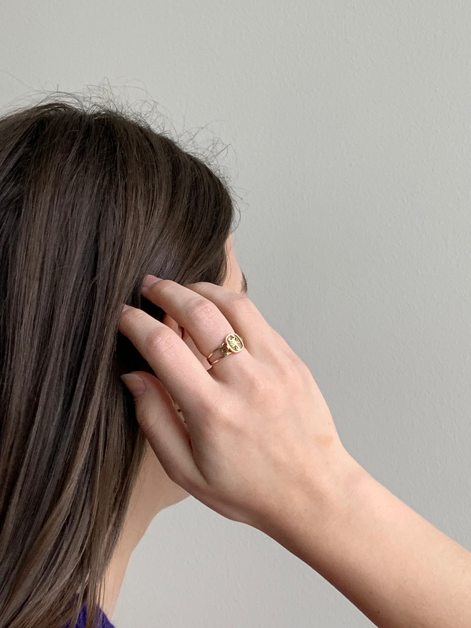 gold plated Scorpio ring