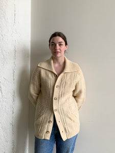 Cream vintage cardigan sweater jacket