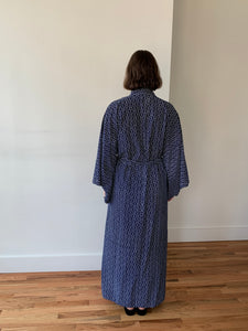 Navy cotton vintage kimono