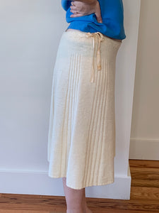 Cream wool vintage skirt