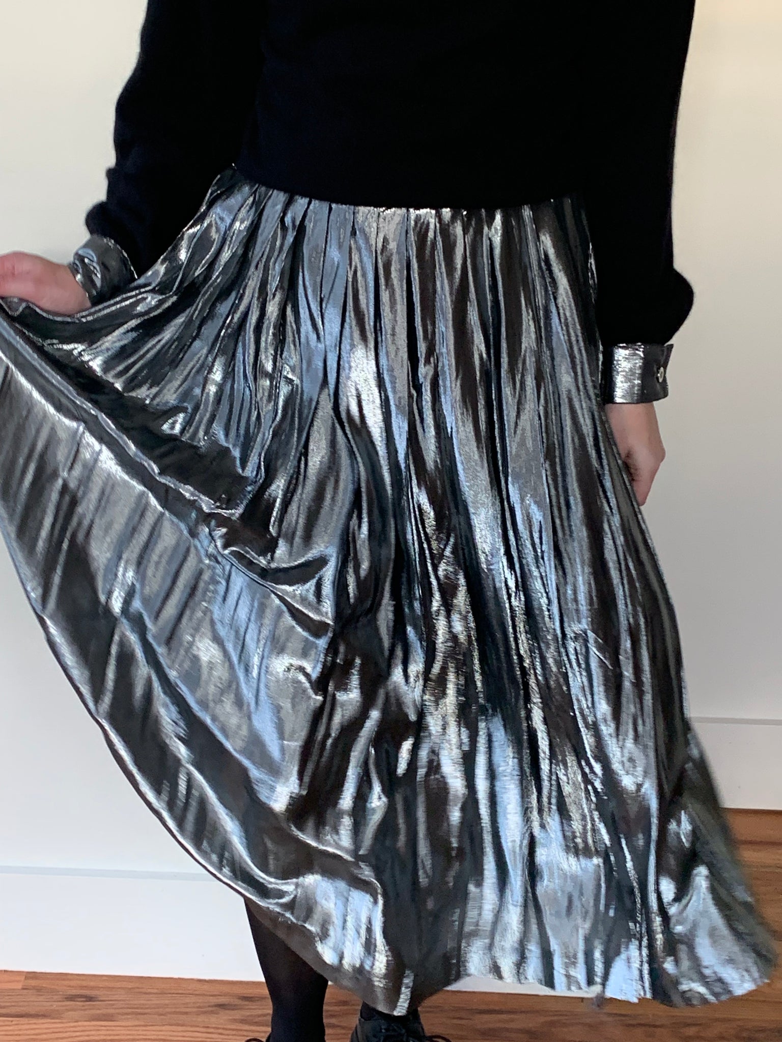 Silver lamé wool set