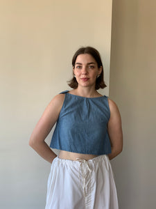 Handmade denim top
