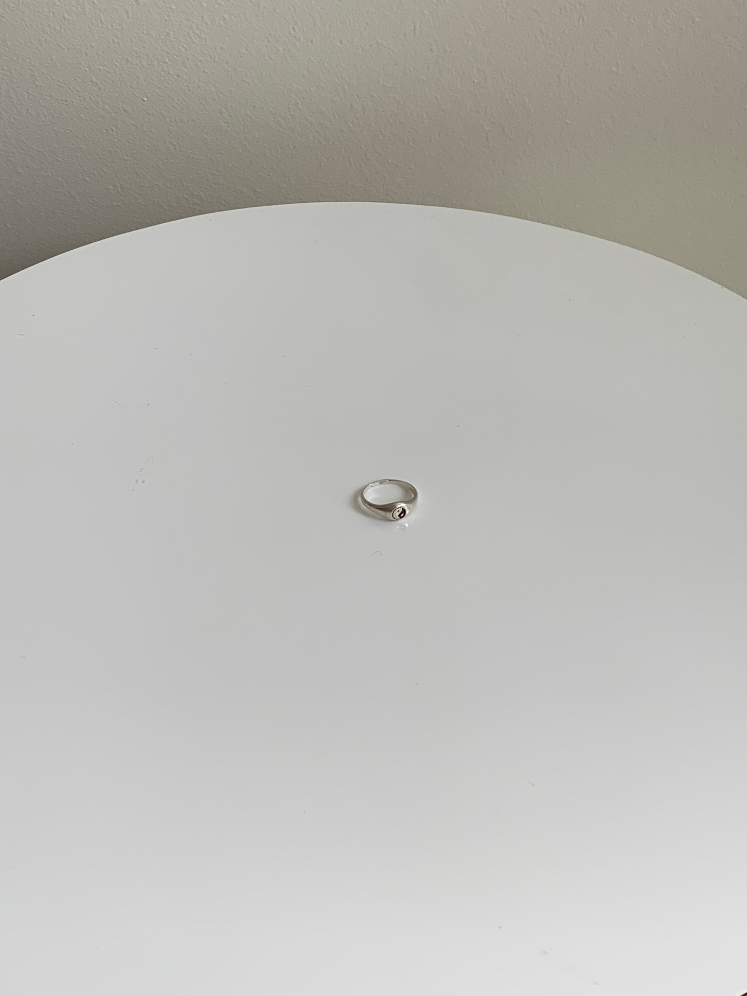 silver yin yang ring