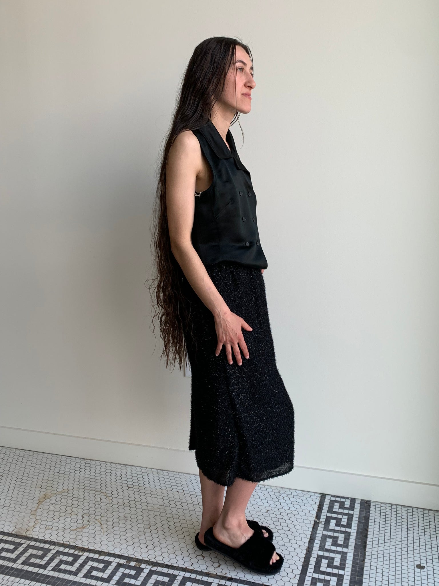 Tufted sparkle skirt